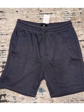 H&M Men's Charcoal Drawstring Casual Shorts